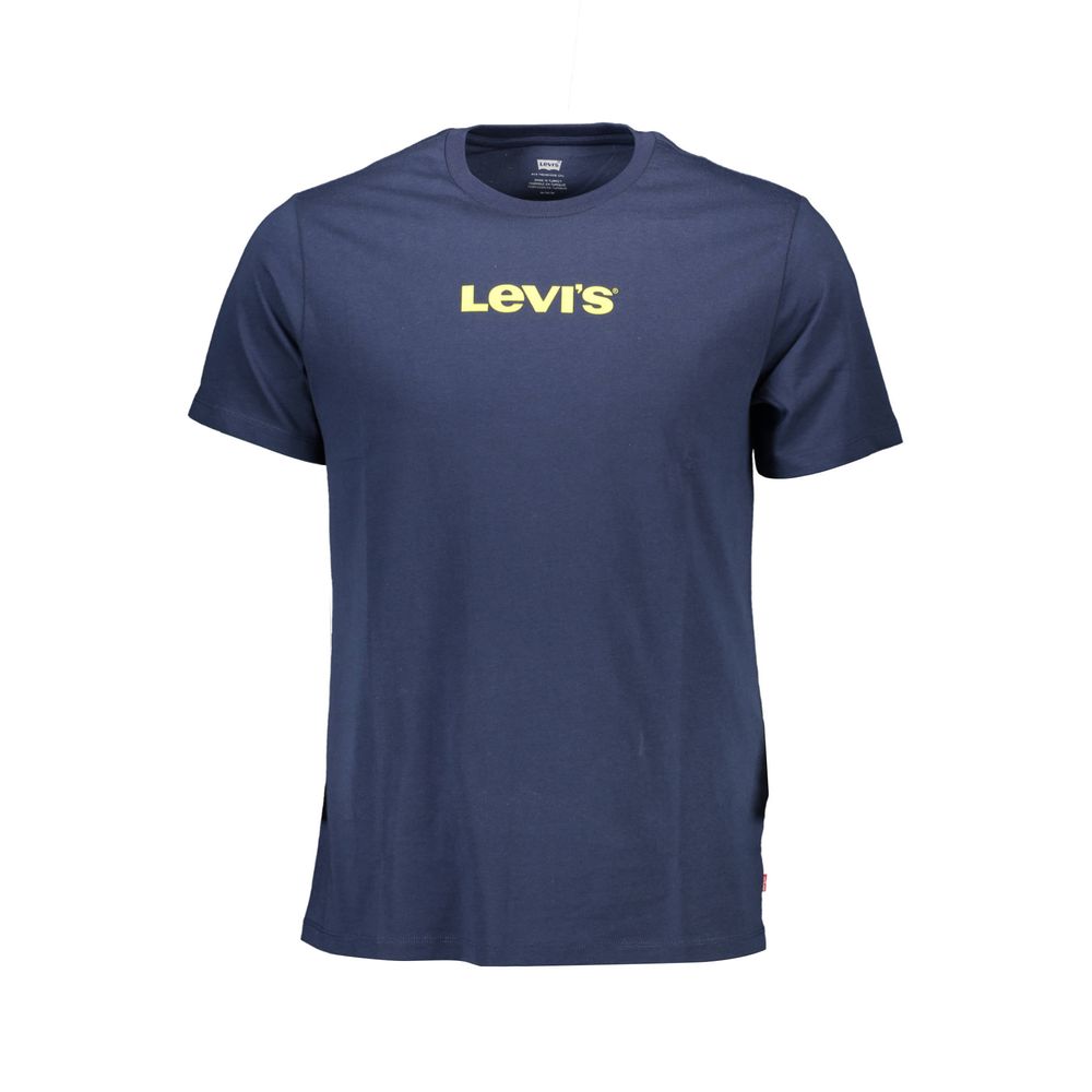 Camiseta azul de algodón