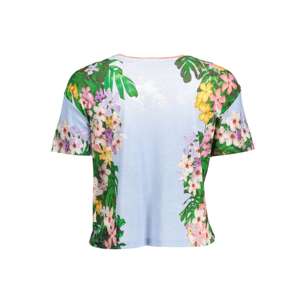 Blue Linen Tops & T-Shirt