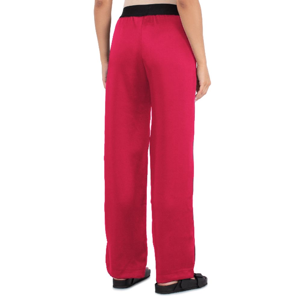 Pantalones y vaqueros de poliéster fucsia