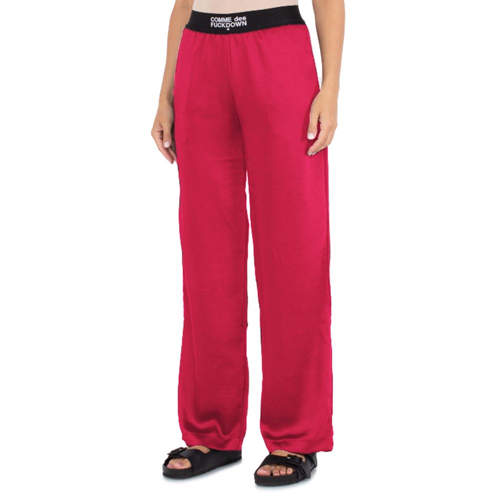 Pantalones y vaqueros de poliéster fucsia