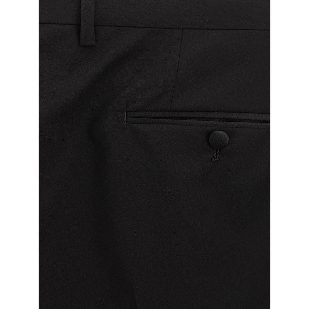 Black Wool Jeans & Pant