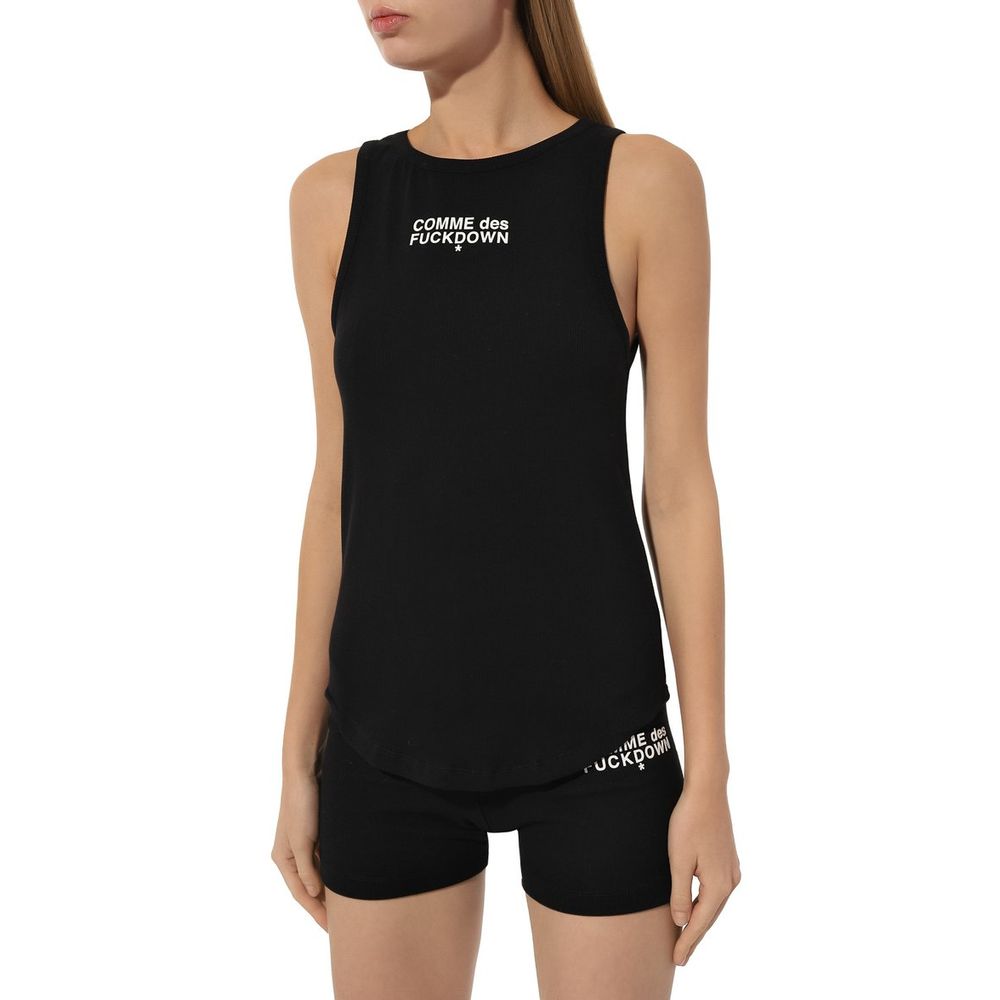 Tops y camisetas de algodón negro