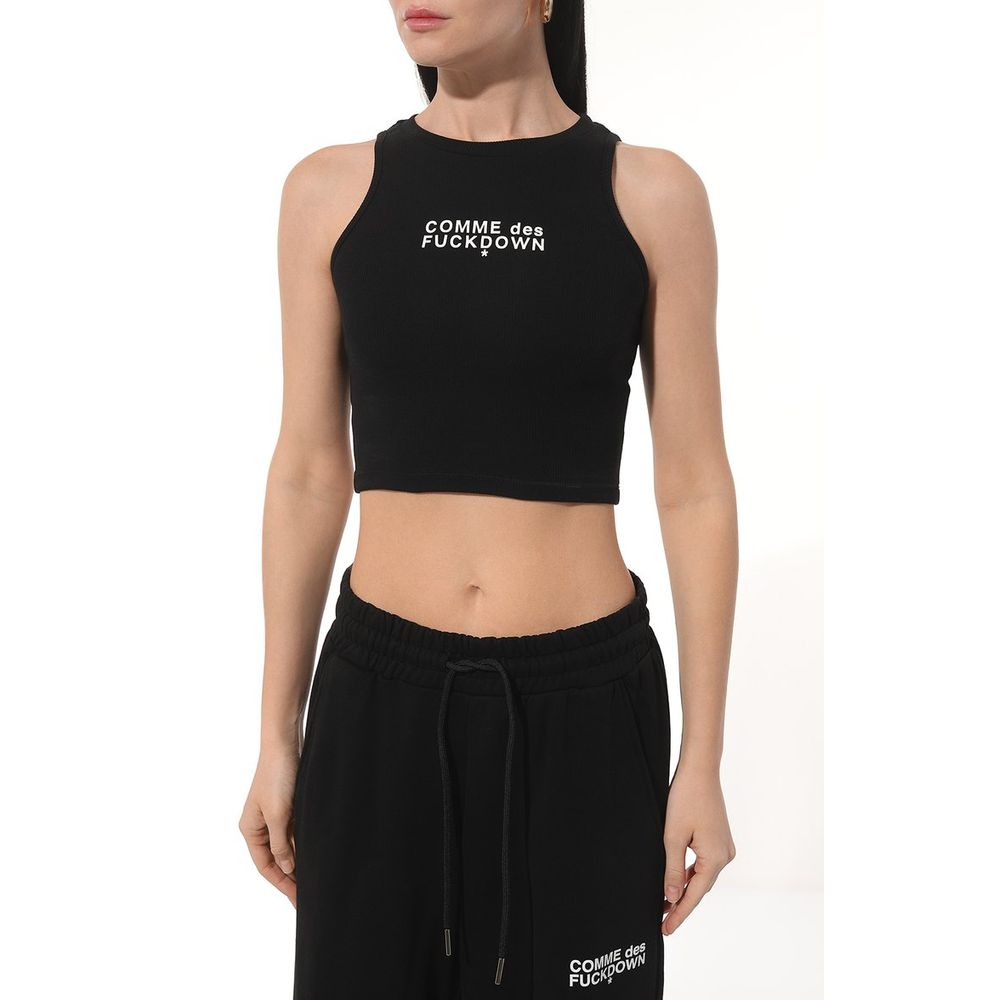 Tops y camisetas de algodón negro