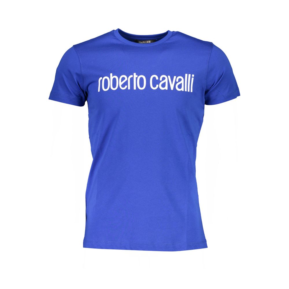 Camiseta azul de algodón