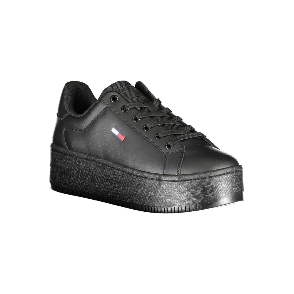 Black Polyester Sneaker