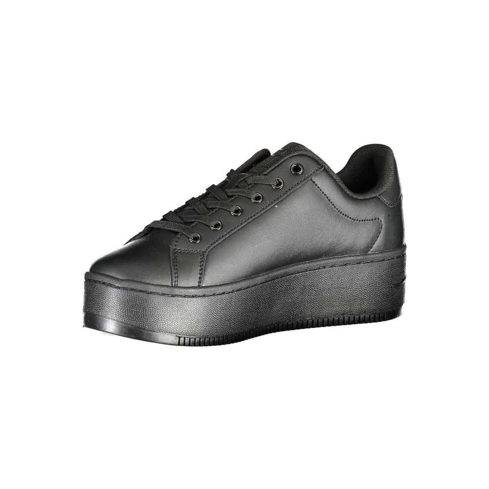 Black Polyester Sneaker