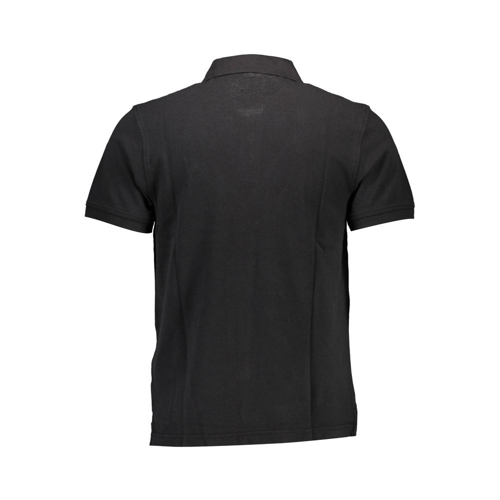 Black Cotton Polo Shirt