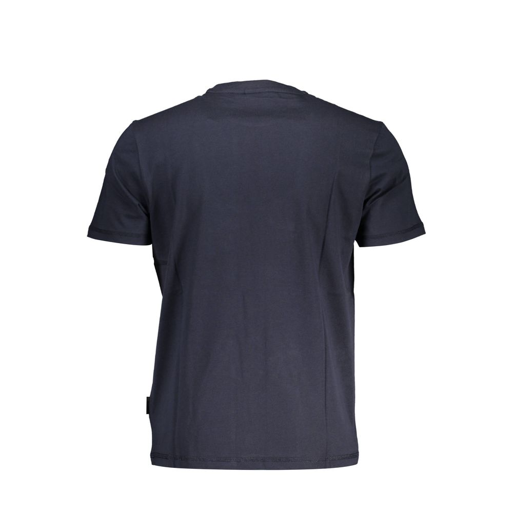 Camiseta azul de algodón