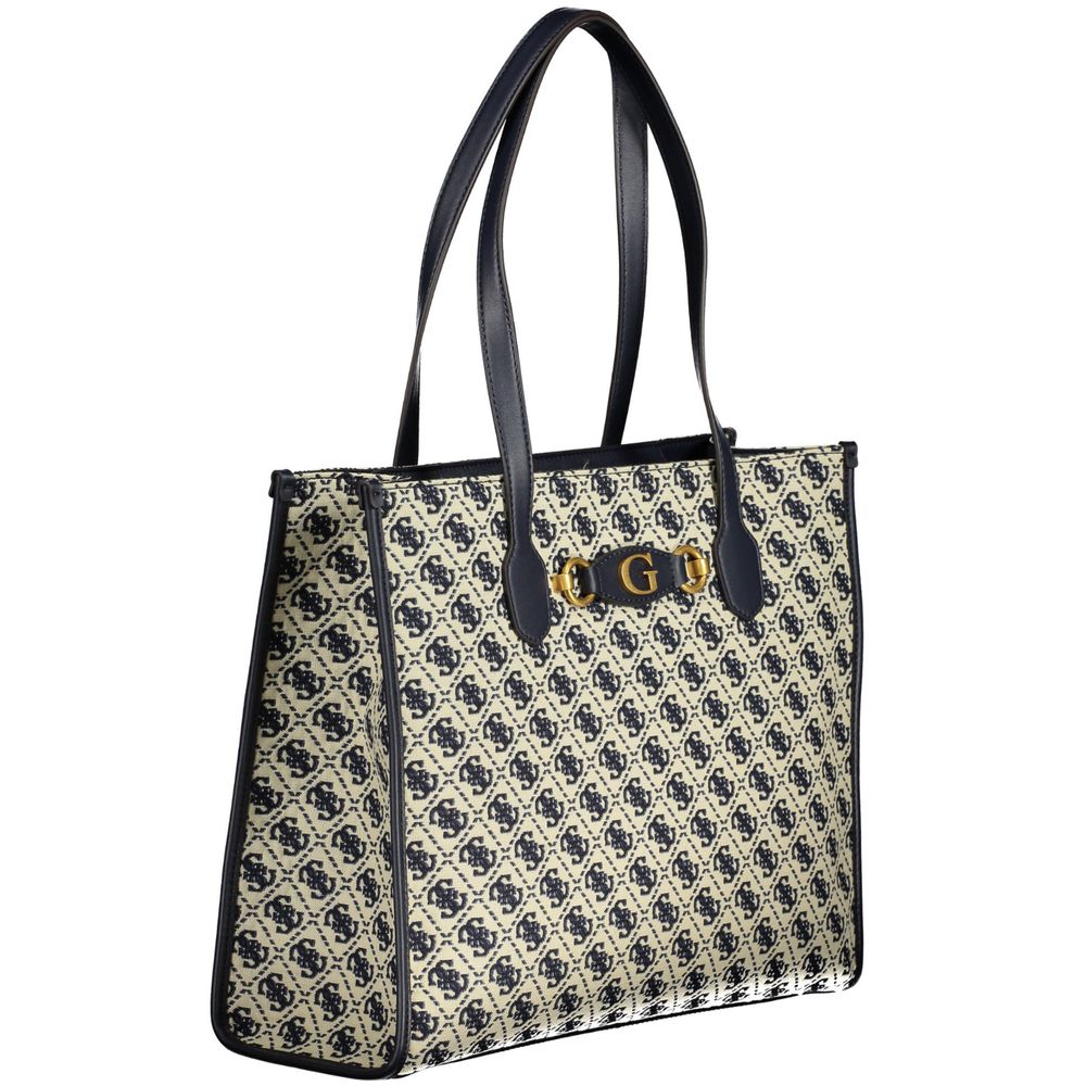 Blue Polyester Handbag