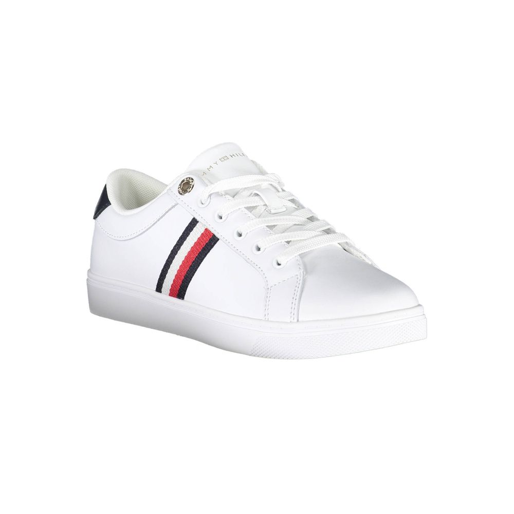 White Polyester Sneaker