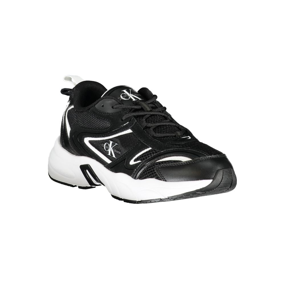 Black Polyester Sneaker