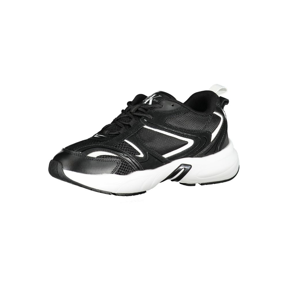 Black Polyester Sneaker