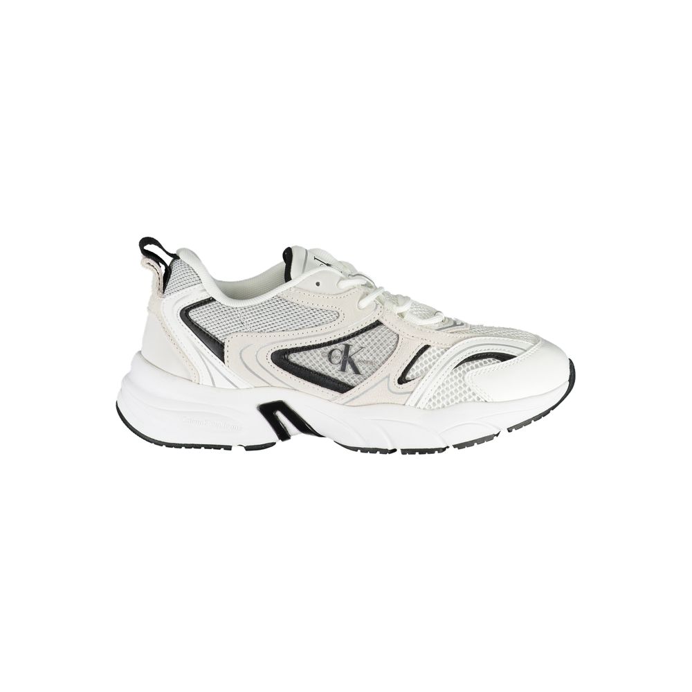White Polyester Sneaker