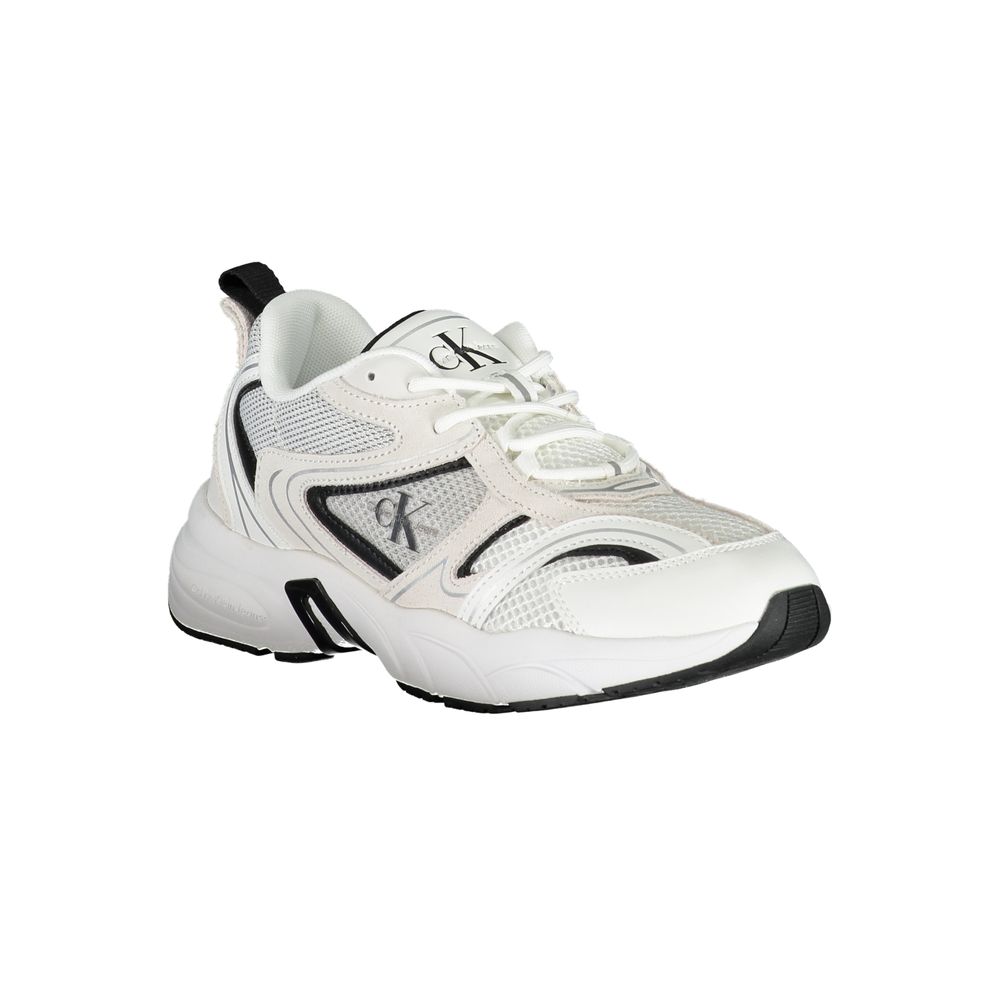White Polyester Sneaker