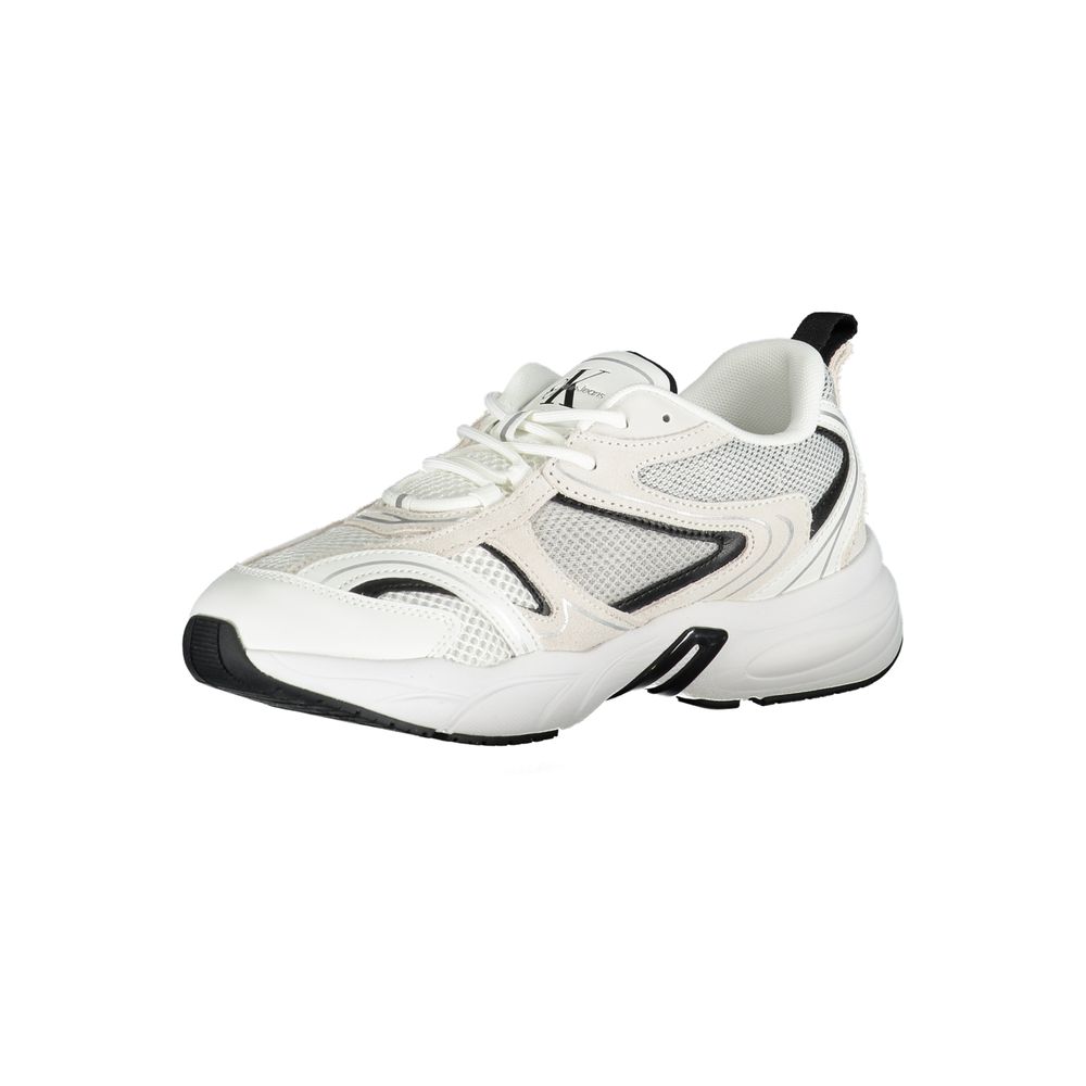 White Polyester Sneaker