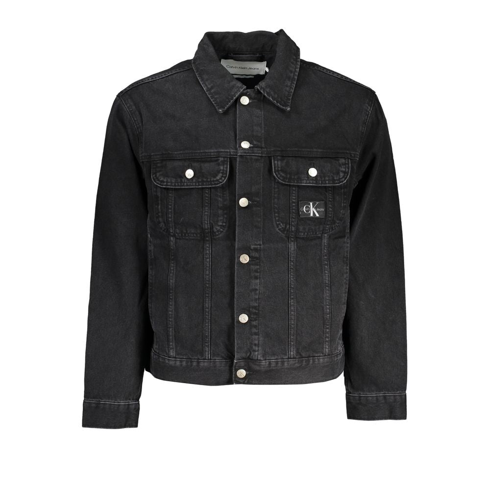 Chaqueta negra de algodón