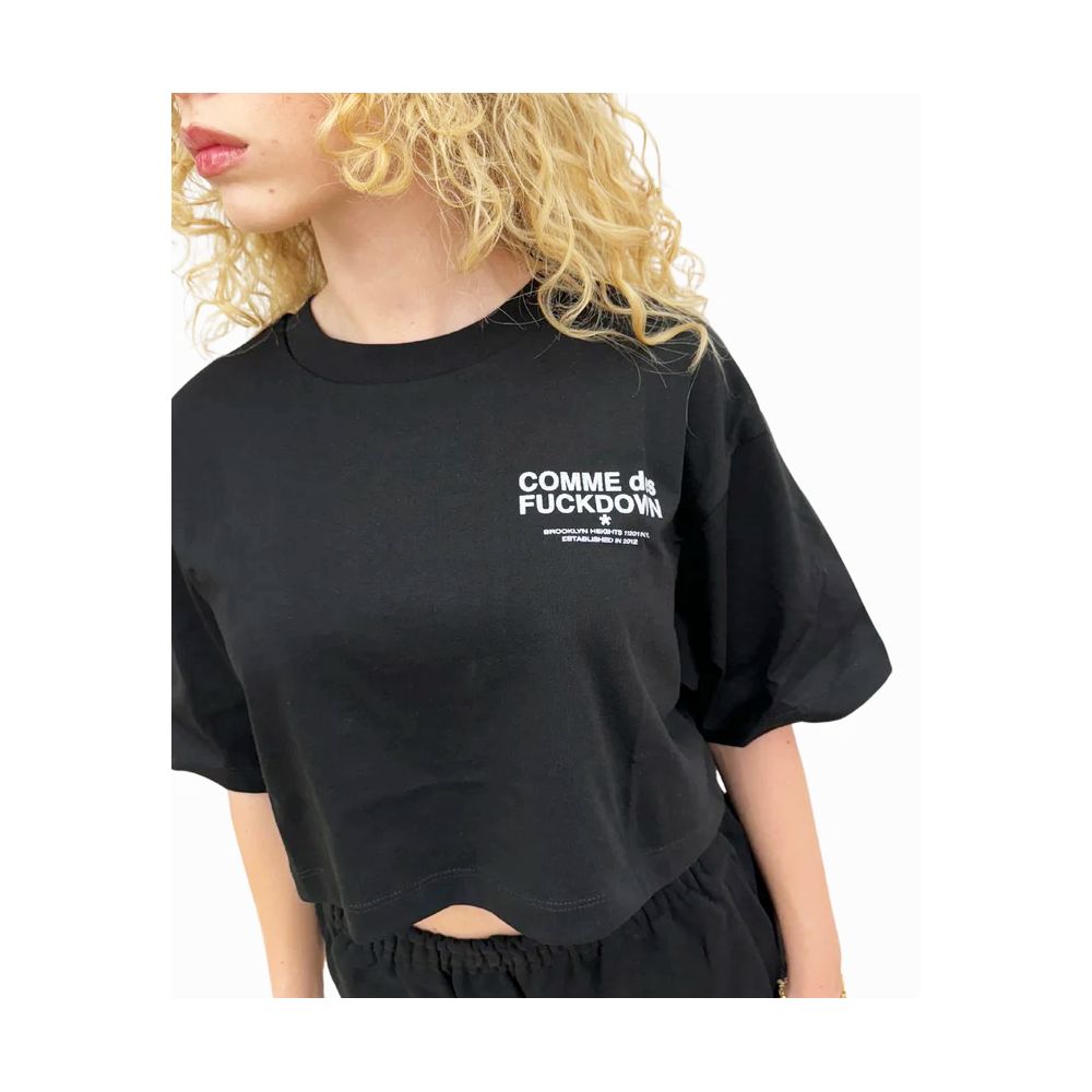 Tops y camisetas de algodón negro