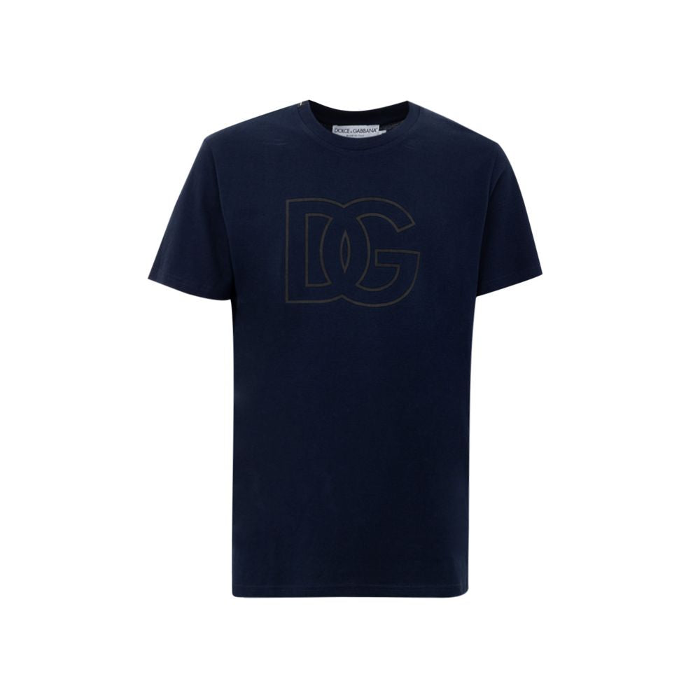 Camiseta azul de algodón