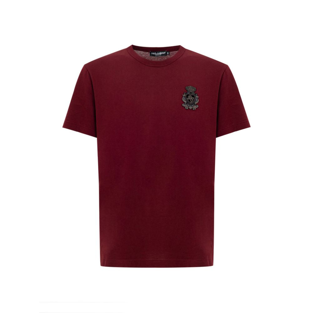 Camiseta de algodón burdeos