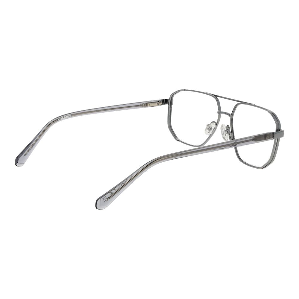 Monturas ópticas plateadas para hombre