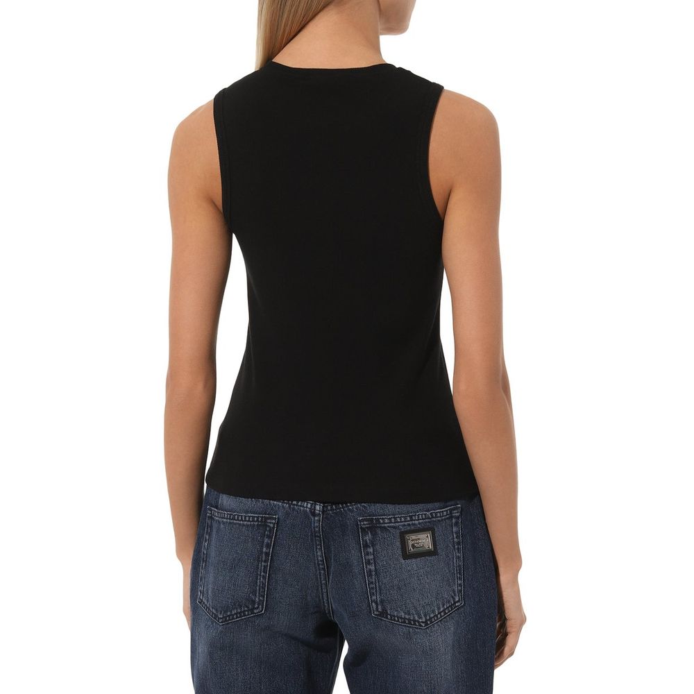 Tops y camisetas de algodón negro