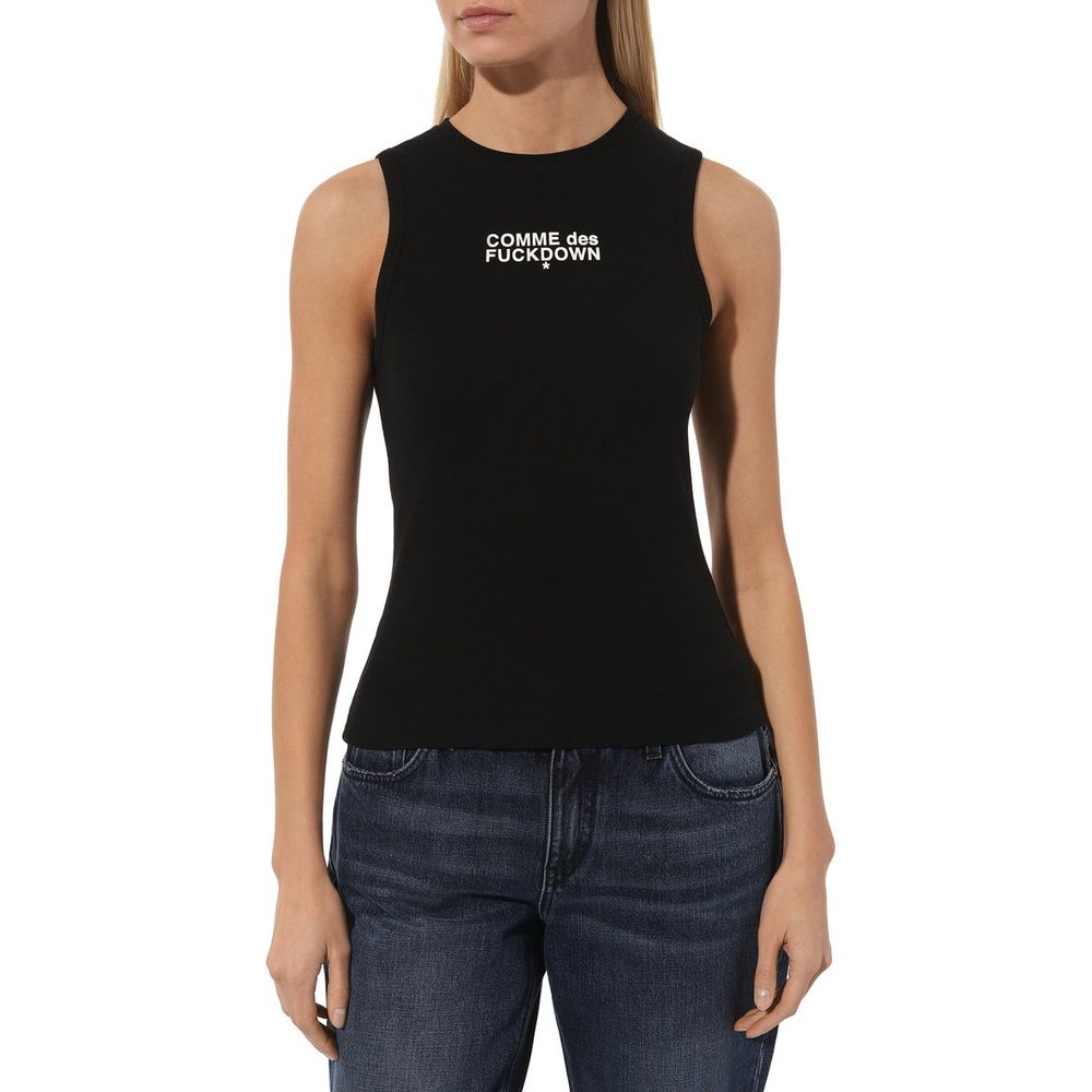 Tops y camisetas de algodón negro