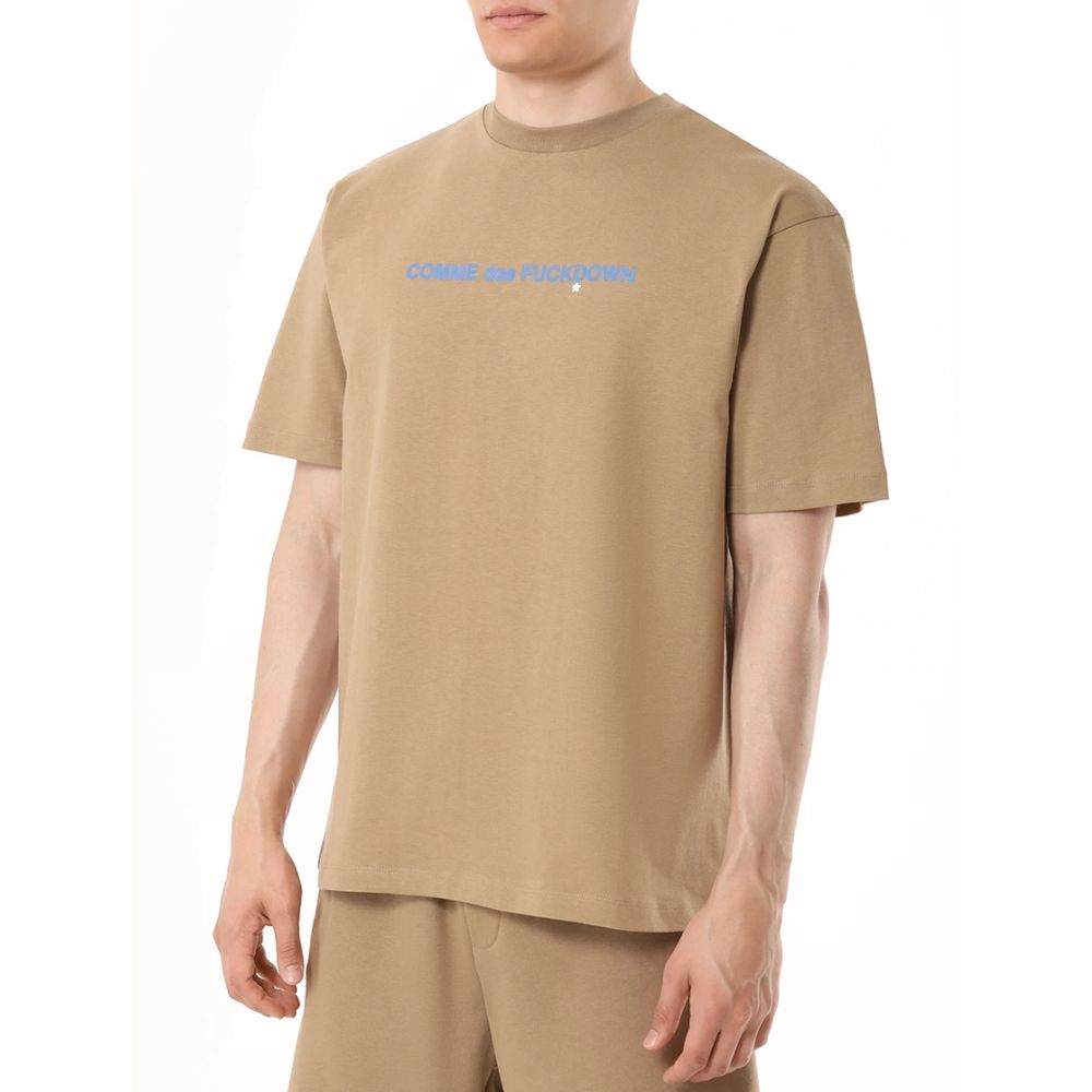 Camiseta de algodón marrón