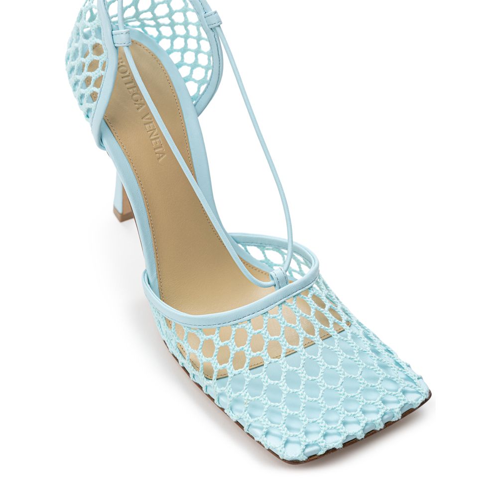 Blue Fabric And Leather Sandal