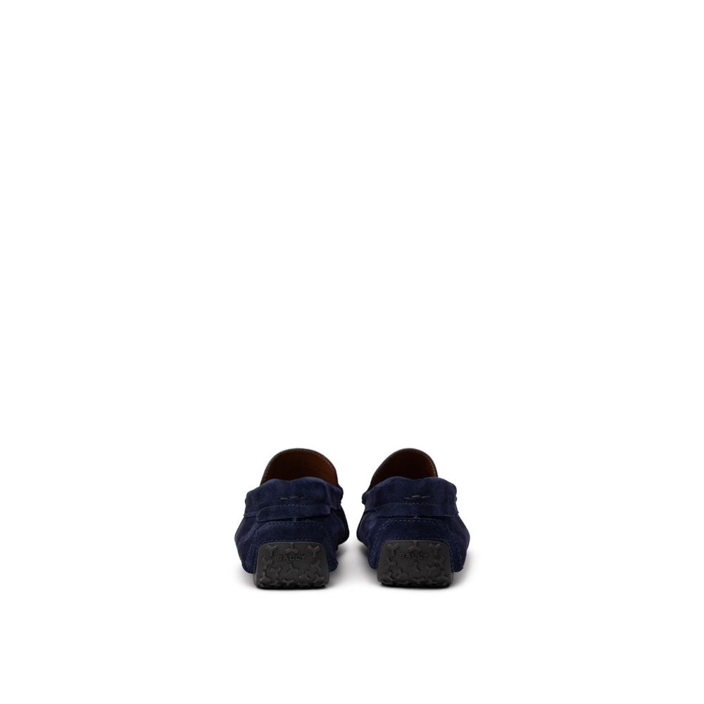 Blue Leather Moccassin
