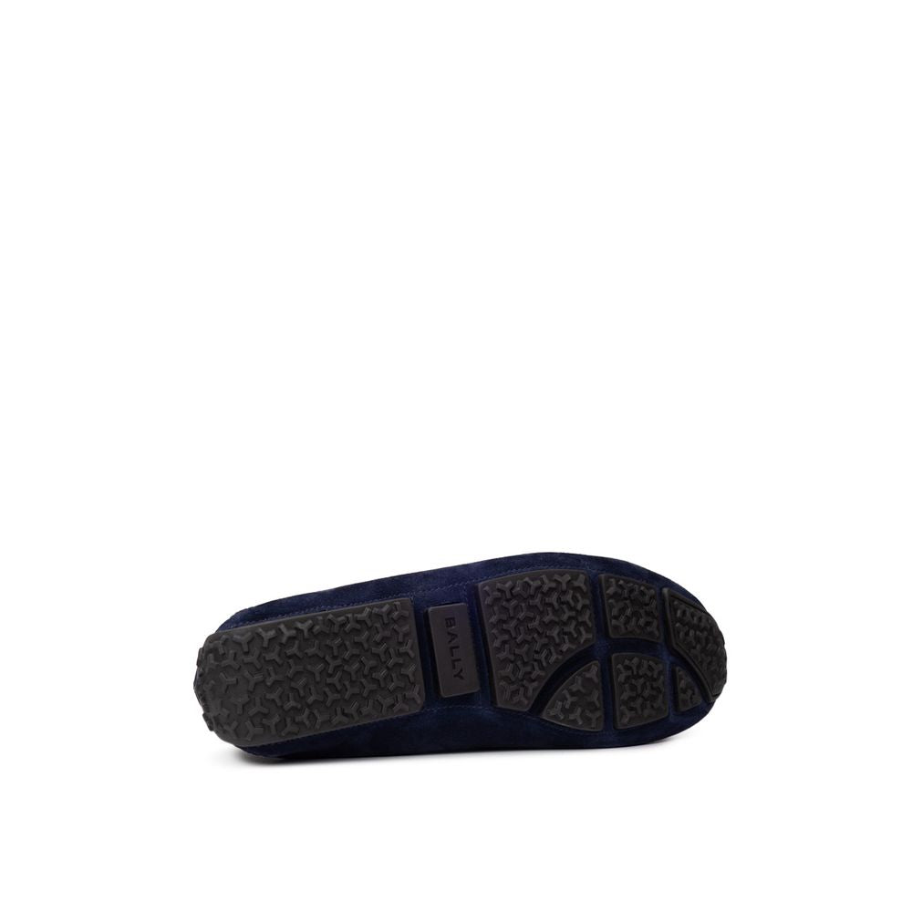 Blue Leather Moccassin