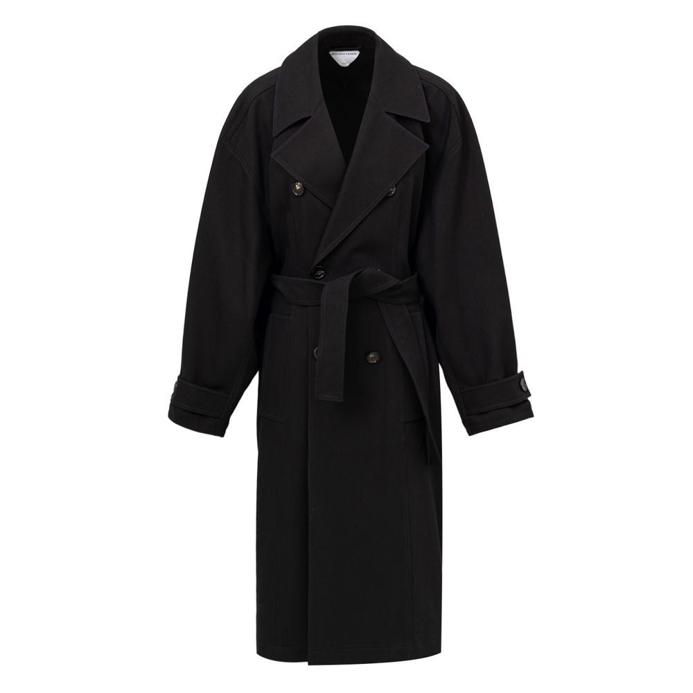 Black Cotton Trench Coat