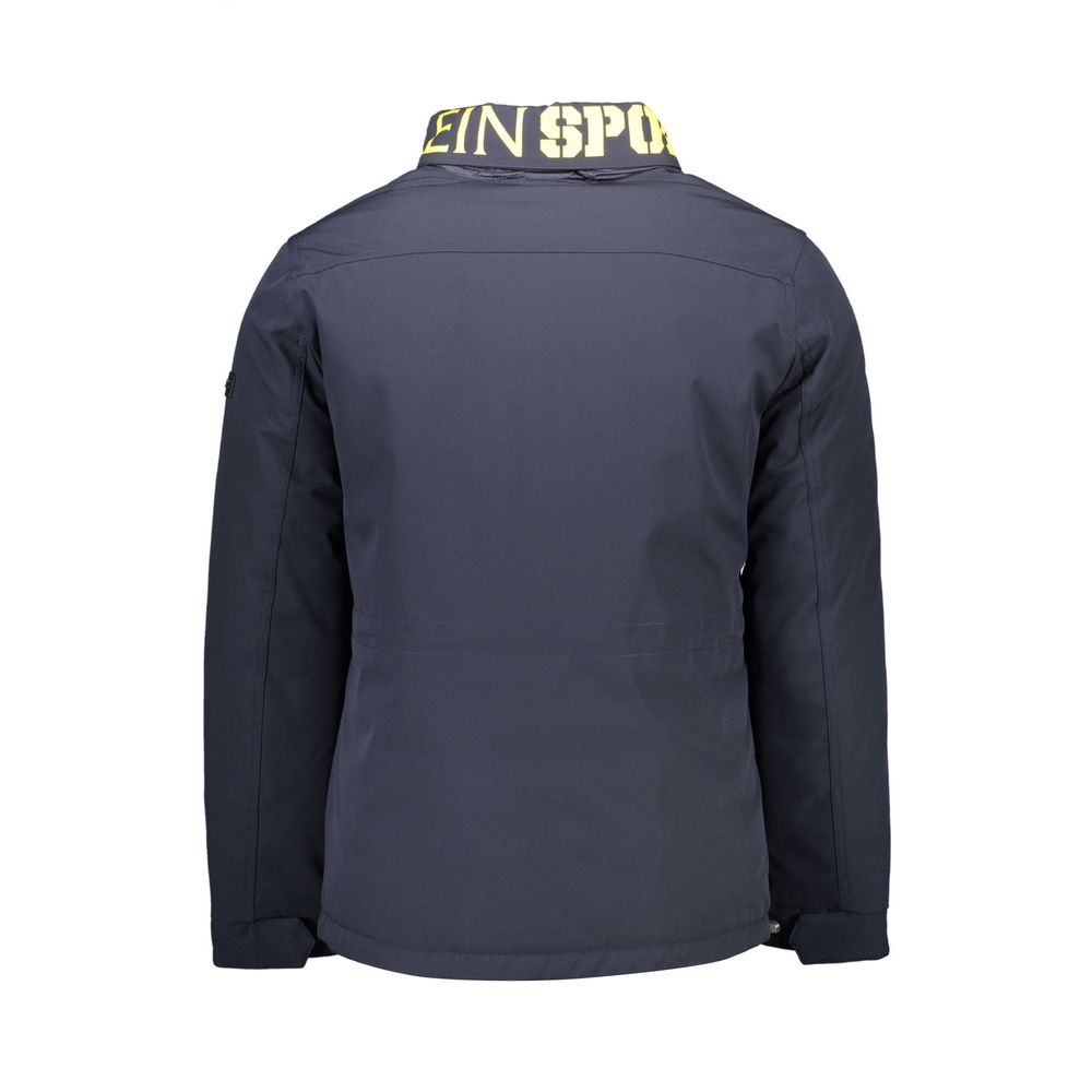 Chaqueta azul de poliéster