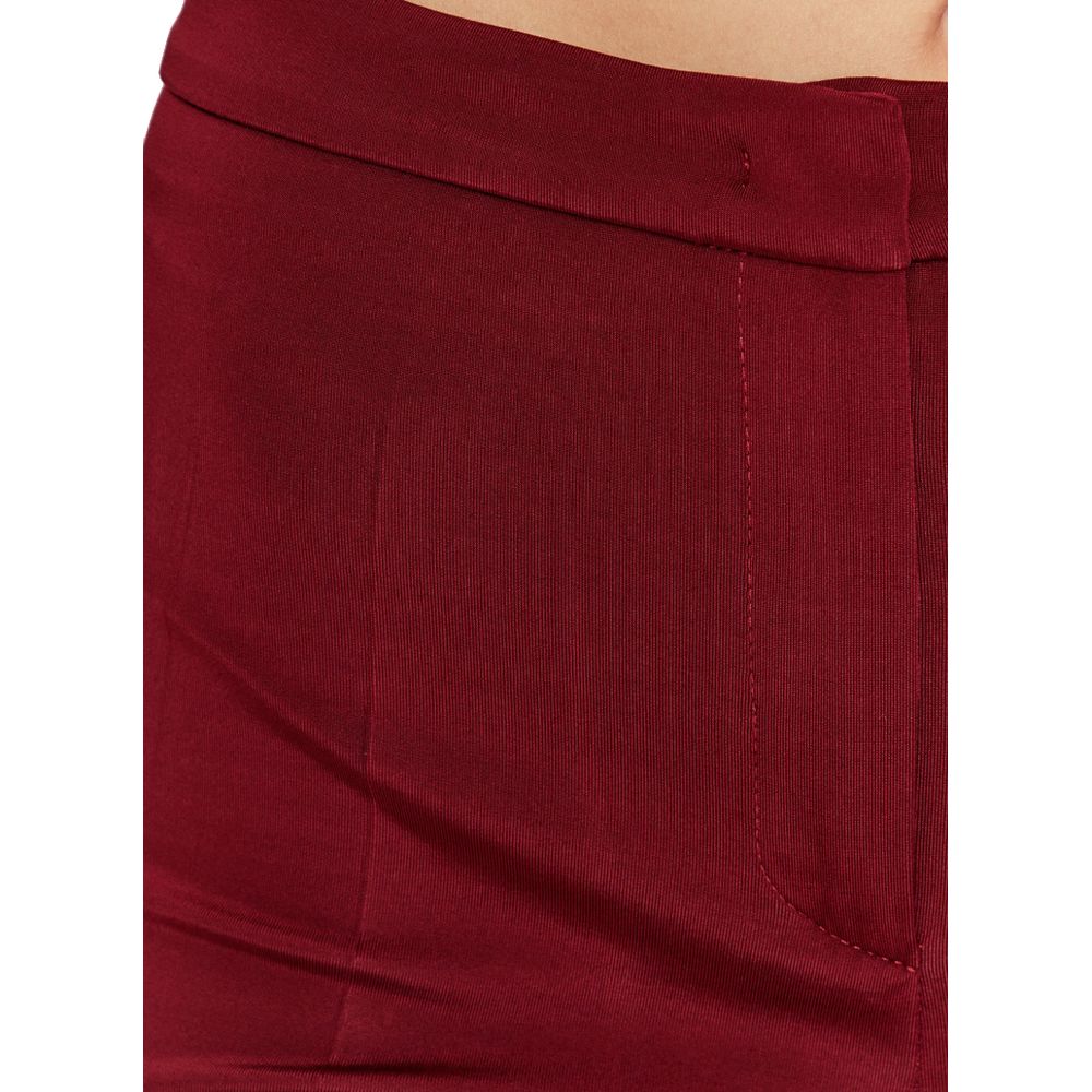 Red Viscose Jeans & Pant
