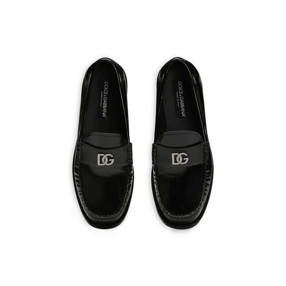 Leather Logo Loafers