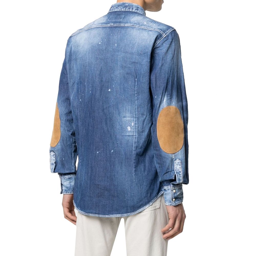 Distressed Effect Denim Shirt