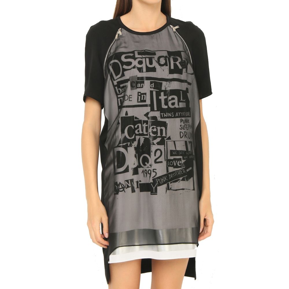 Silk Printed Mini Dress