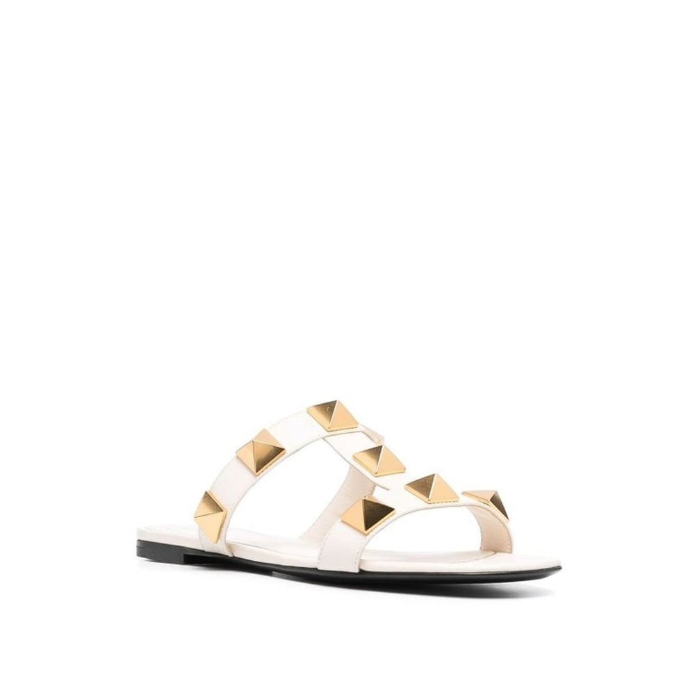 Roman Stud Leather Flat Sandals