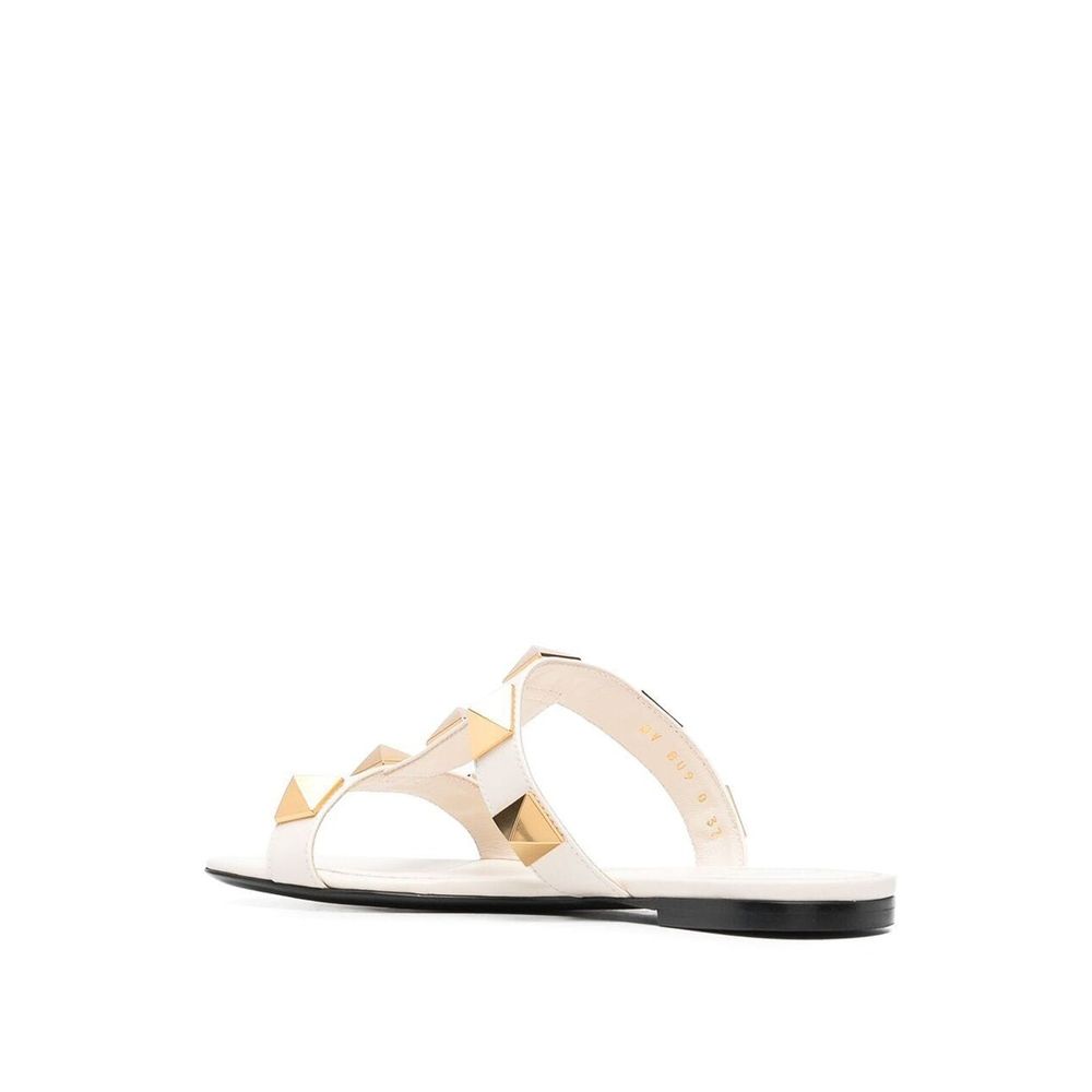 Roman Stud Leather Flat Sandals