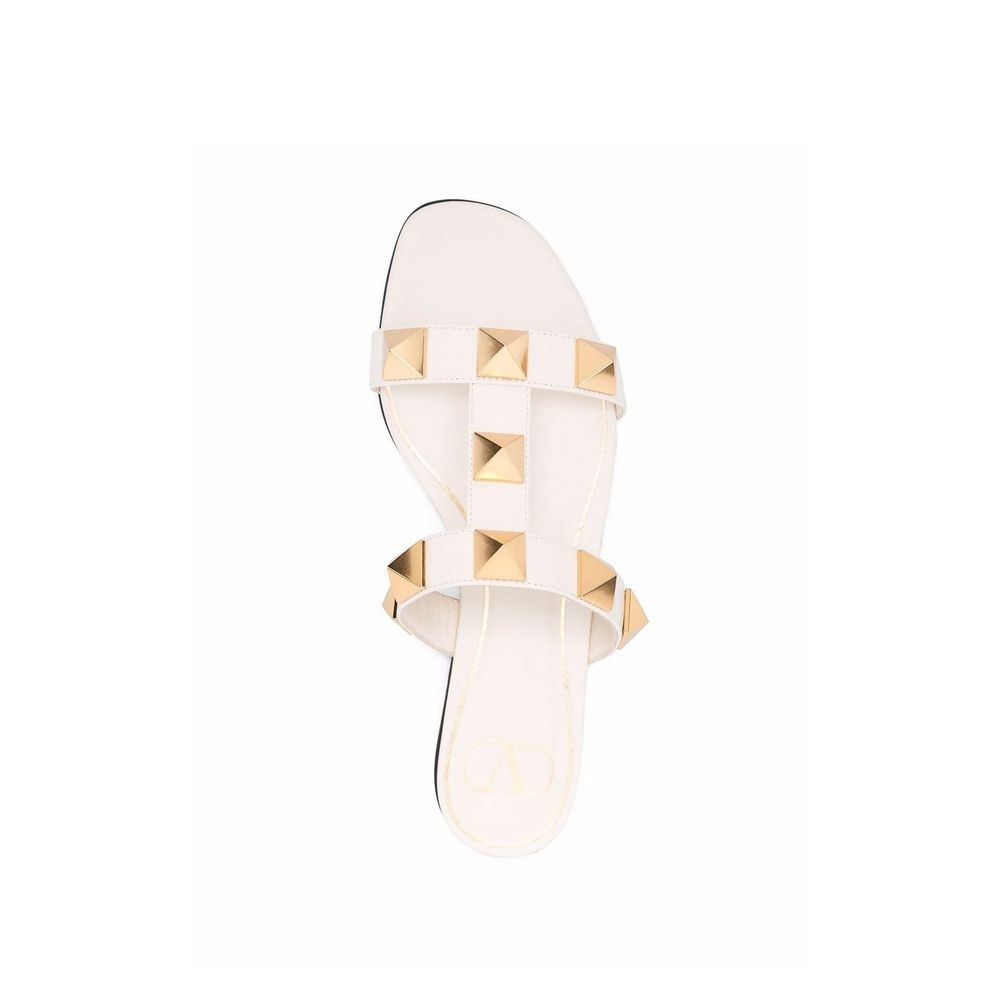 Roman Stud Leather Flat Sandals