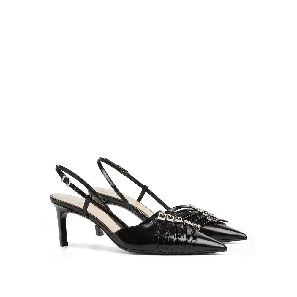Leather Slingback Pumps