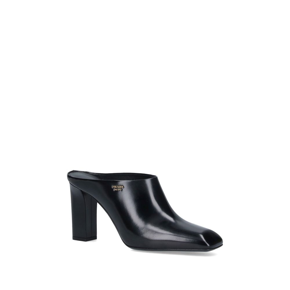 Leather Logo Mules