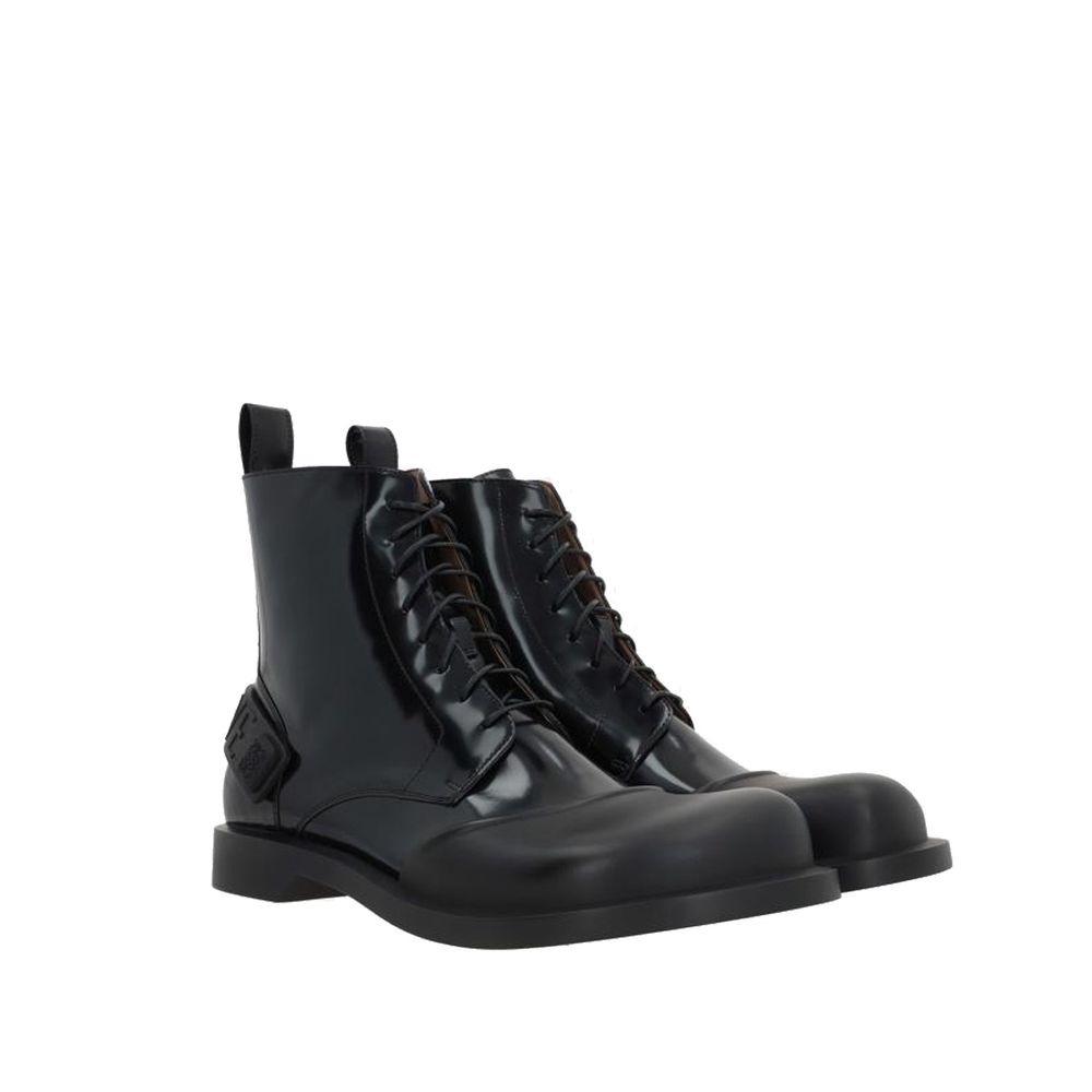 Leather Lace-Up Boots