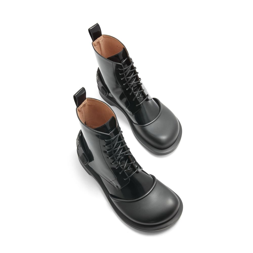 Leather Lace-Up Boots