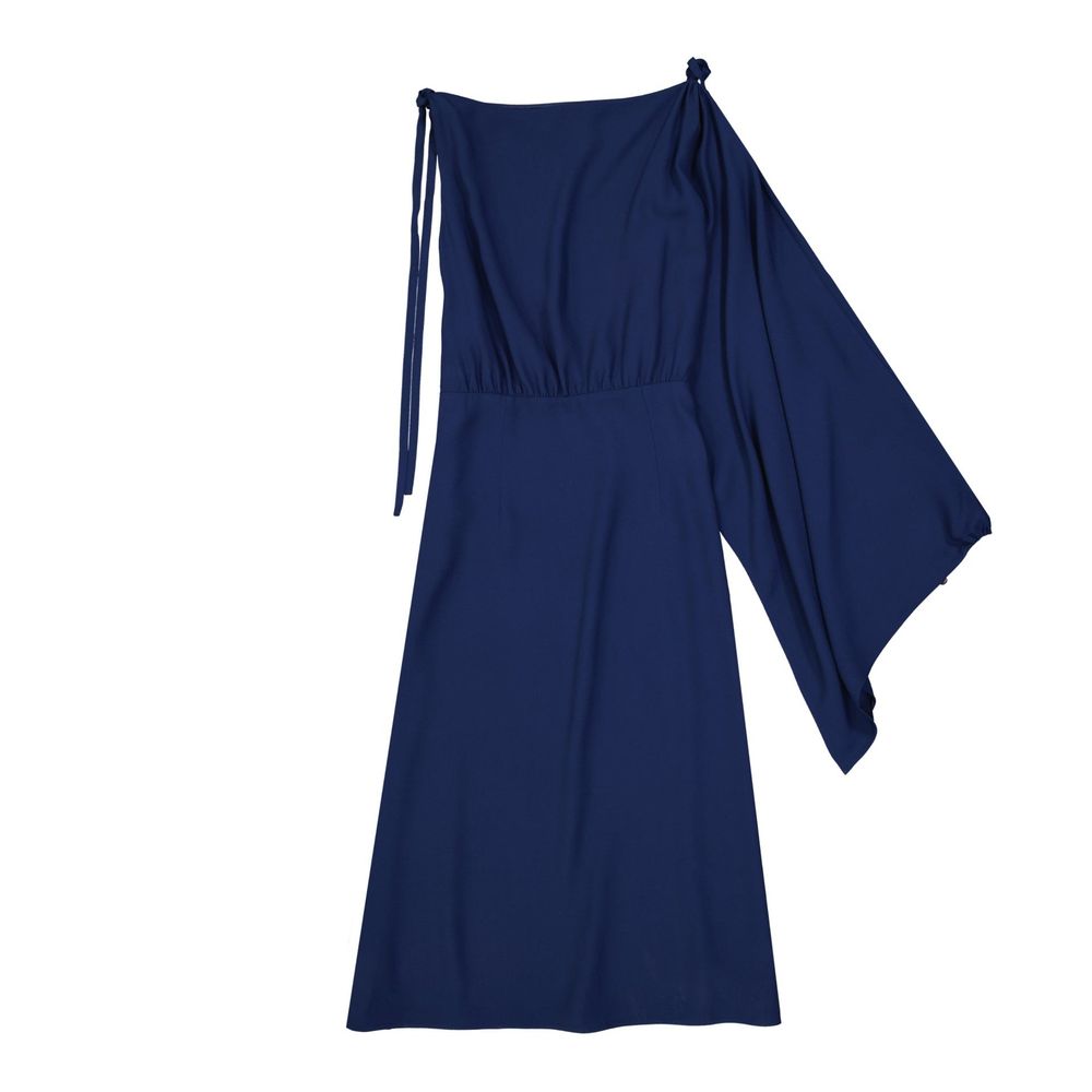 Flared One Sleeve Midi Dress