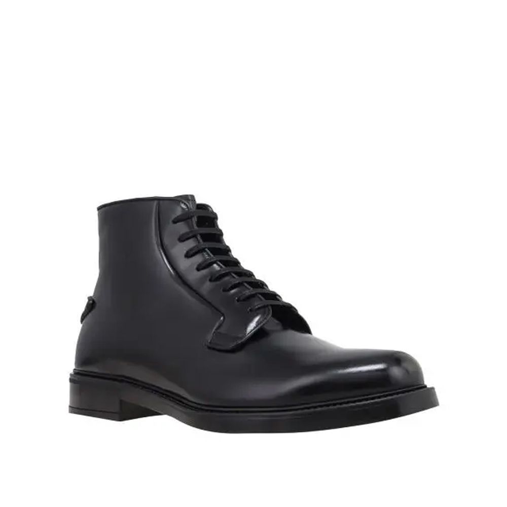 Leather Lace-Up Boots