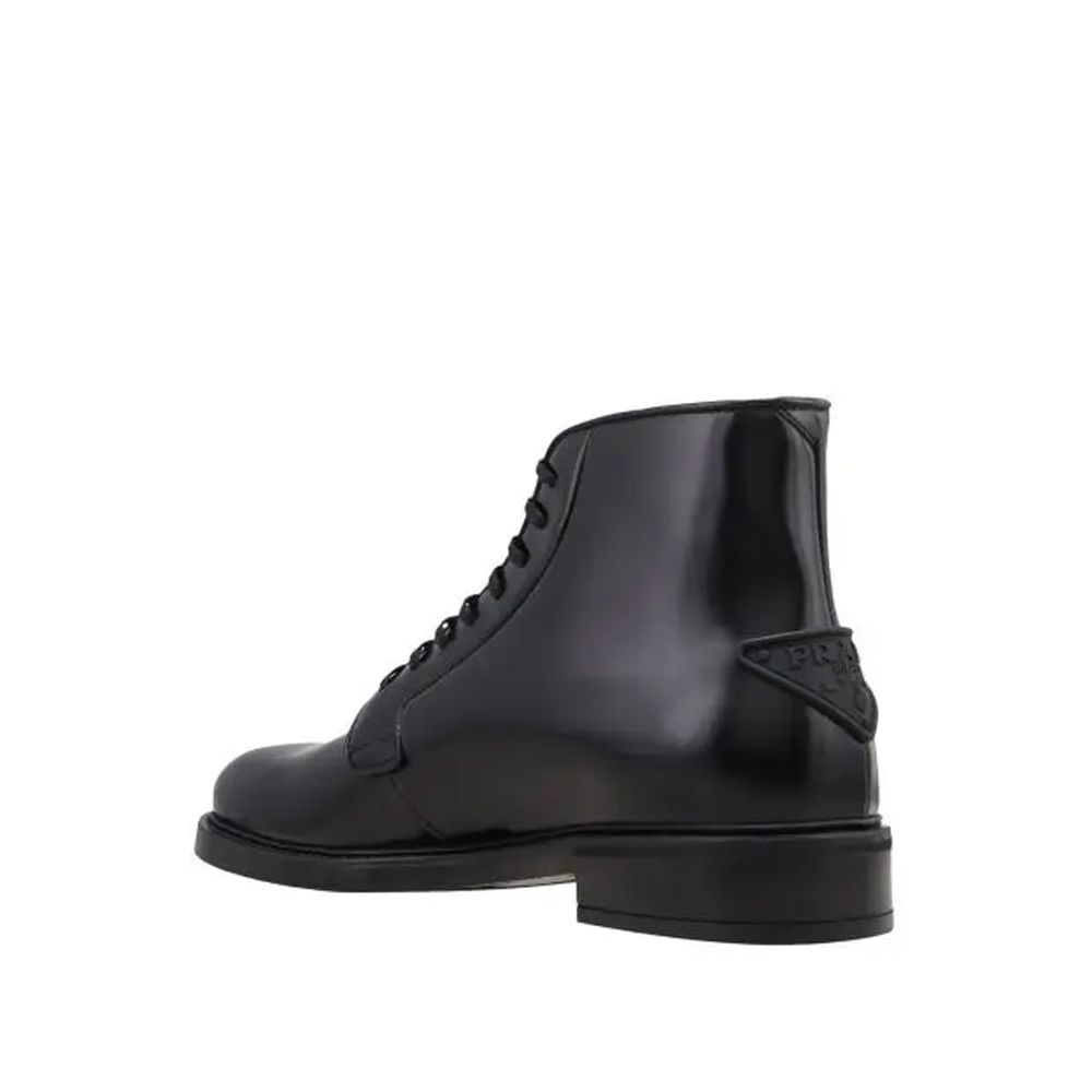 Leather Lace-Up Boots
