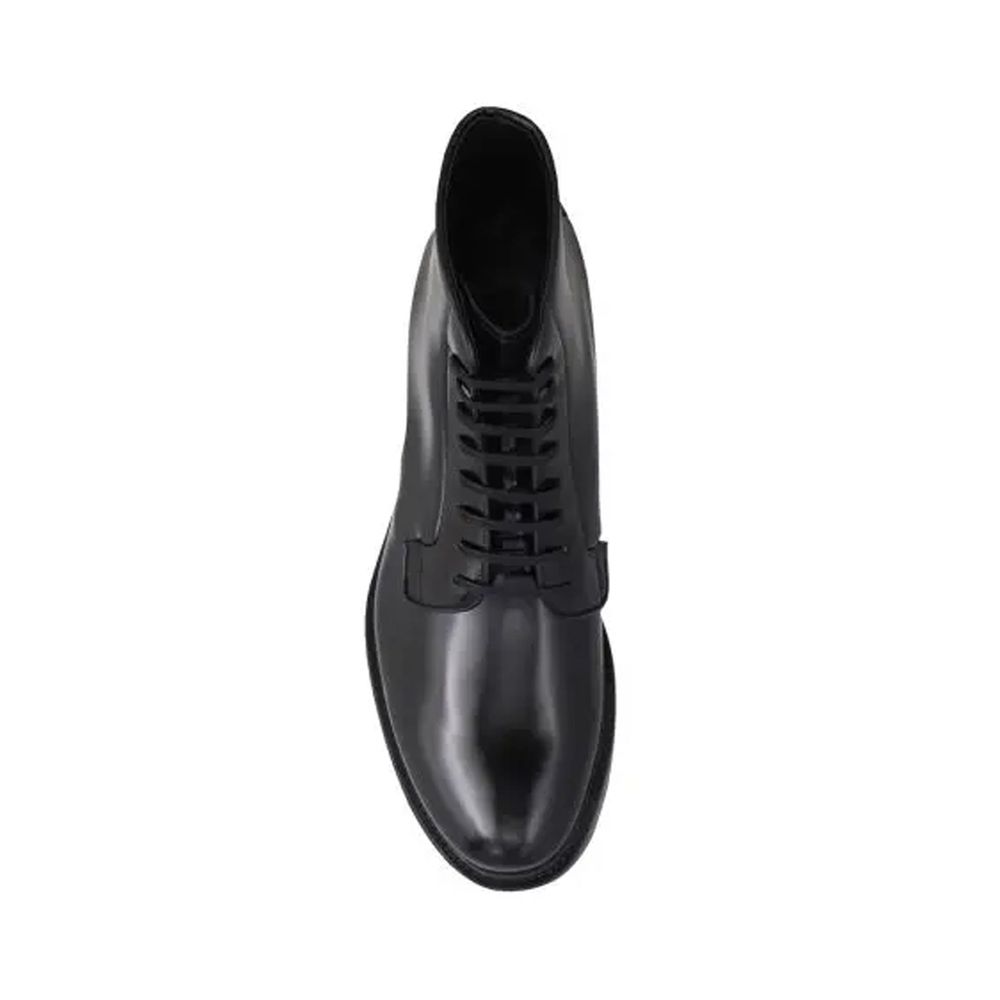 Leather Lace-Up Boots