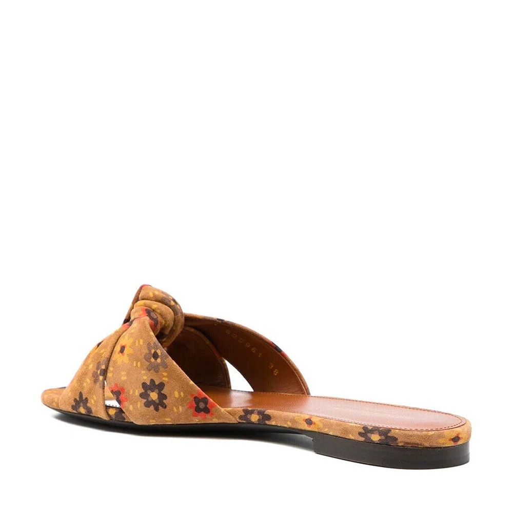 Bianca Knotted Suede Slides