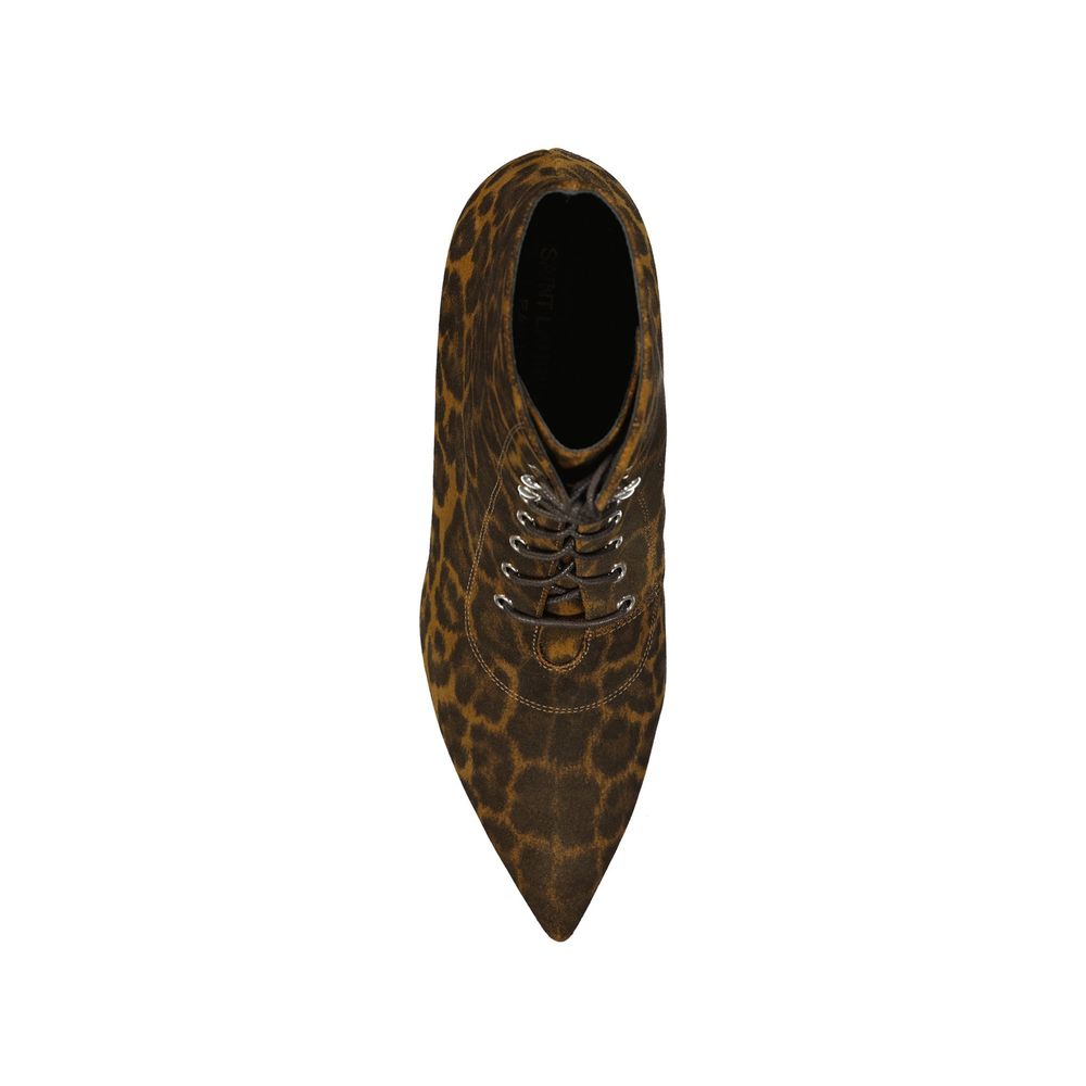 Kiki Lace-Up Leopard-Print Ankle Boots