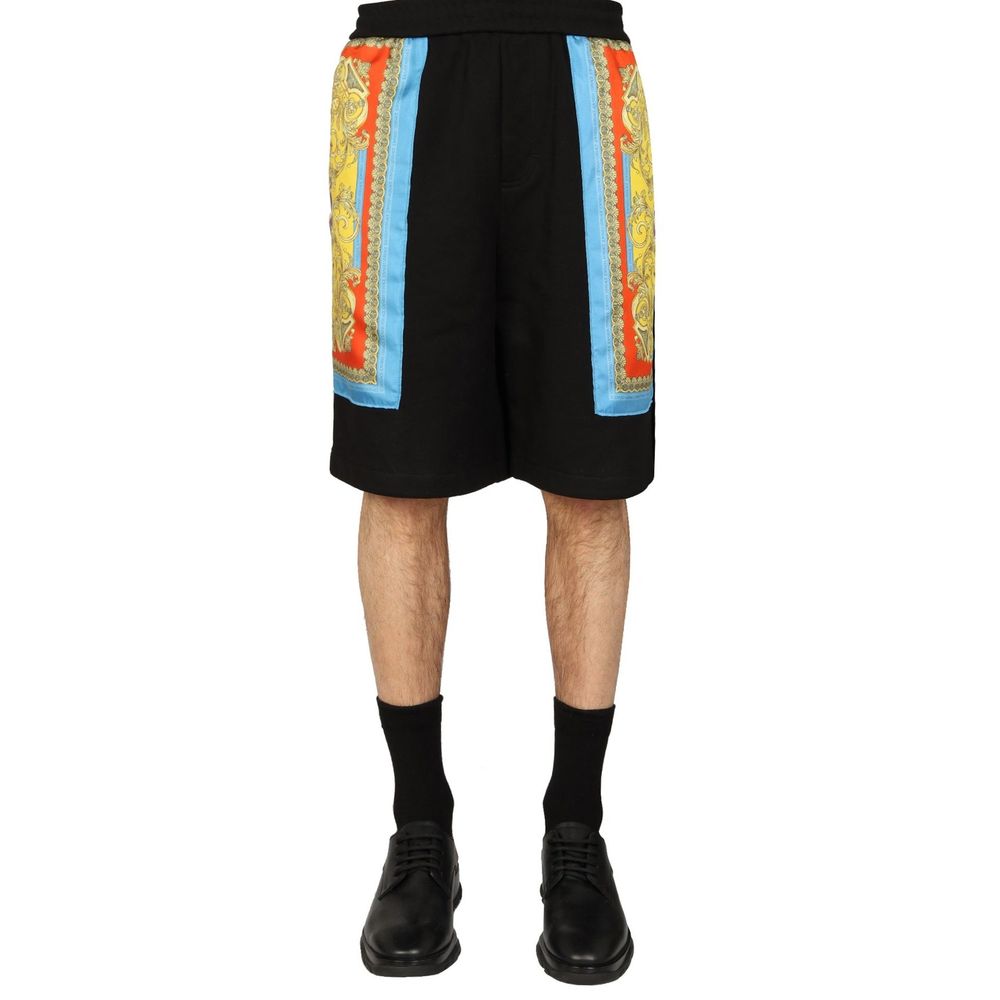Barocco Goddess Night Print Shorts
